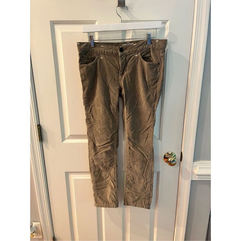 Free People Gray Weathered Corduroy Straight Leg Jeans sz 28